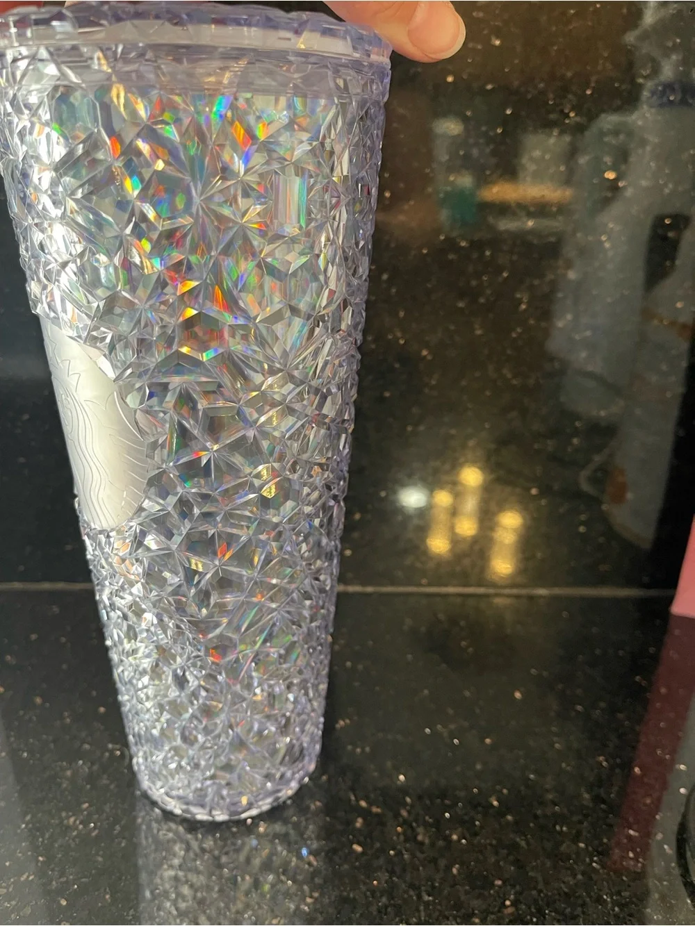 Starbucks Iridescent Faceted Tumbler - Clear with Rainbow Hues